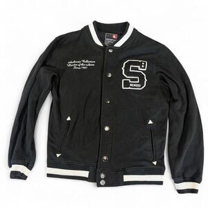 Southpole Mens Black Varsity Letterman Jacket Authentic Collection Tagged XL